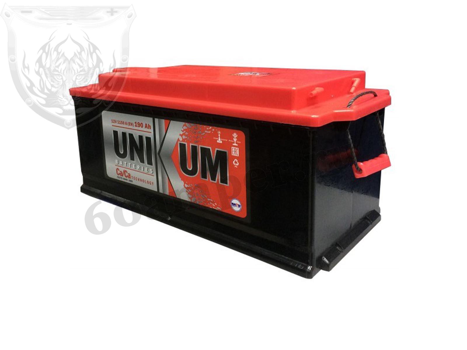 Изображение Аккумулятор Unikum 190 А/ч Евро полярность : №2