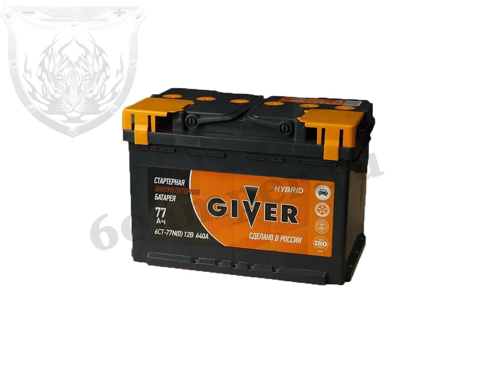 Изображение Аккумулятор GIVER 77 А*ч Прямой Hybrid : №1