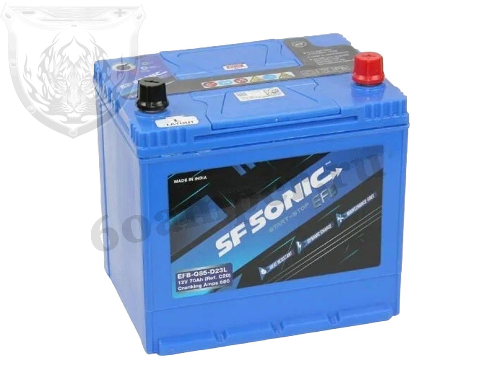 Изображение Аккумулятор SONIC 70 А*ч Обратный Азия EFB 85D23L : №1