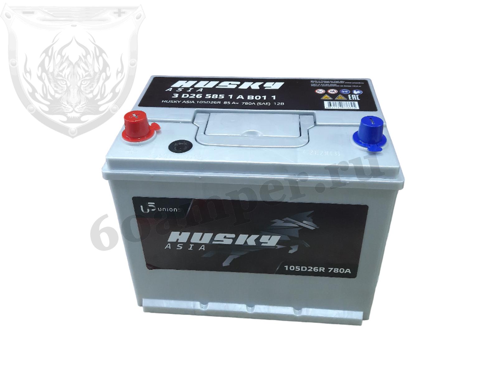 Изображение Аккумулятор HUSKY 85 А*ч Прямой Азия : №1