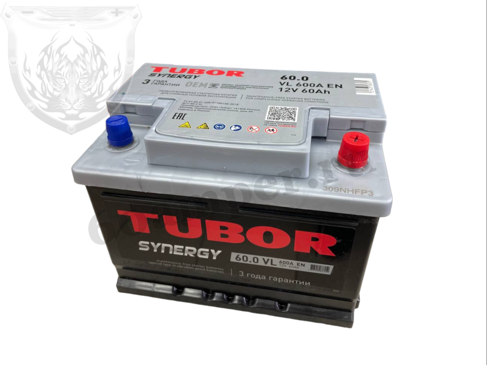 Изображение Аккумулятор TUBOR 60 А*ч Обратный Низкий SYNERGY : №1